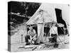 Three Boys Camping-null-Stretched Canvas