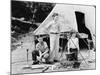 Three Boys Camping-null-Mounted Photo