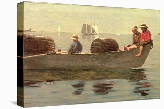 Three Boys in a Dory, 1873-Winslow Homer-Stretched Canvas