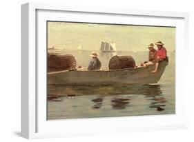 Three Boys in a Dory, 1873-Winslow Homer-Framed Giclee Print