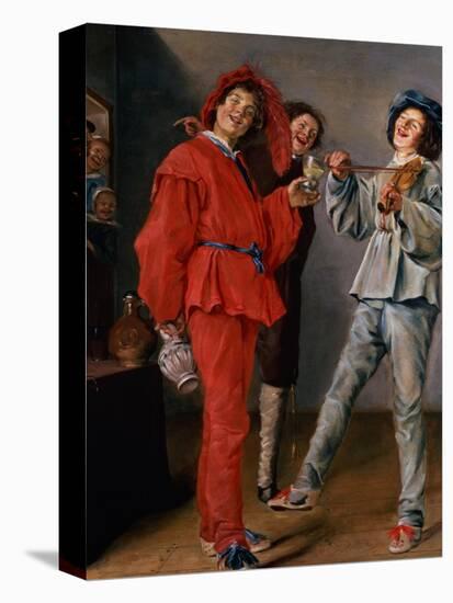 Three Boys Merry-Making, C.1629-Judith Leyster-Stretched Canvas