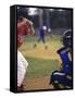 Three Boys Playing Baseball-null-Framed Stretched Canvas