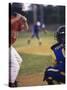 Three Boys Playing Baseball-null-Stretched Canvas