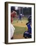 Three Boys Playing Baseball-null-Framed Photographic Print