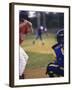 Three Boys Playing Baseball-null-Framed Photographic Print