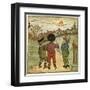 Three Boys Walking Along a Lane-Kate Greenaway-Framed Art Print