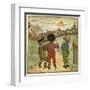 Three Boys Walking Along a Lane-Kate Greenaway-Framed Art Print