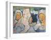 Three Breton Women in Widow's Bonnets-Emile Bernard-Framed Giclee Print