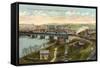 Three Bridges across Delaware, Easton-null-Framed Stretched Canvas