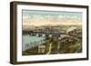 Three Bridges across Delaware, Easton-null-Framed Art Print