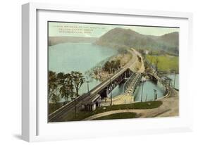 Three Bridges at Steubenville-null-Framed Art Print