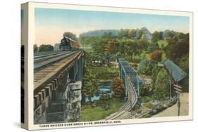 Three Bridges over Green River, Greenfield-null-Stretched Canvas