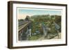 Three Bridges over Green River, Greenfield-null-Framed Art Print