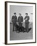 Three British R.A.F. Officers: R.E. Dupont, R.H. Waterhouse and Mellor Chatting at Camp Borden-John Phillips-Framed Premium Photographic Print