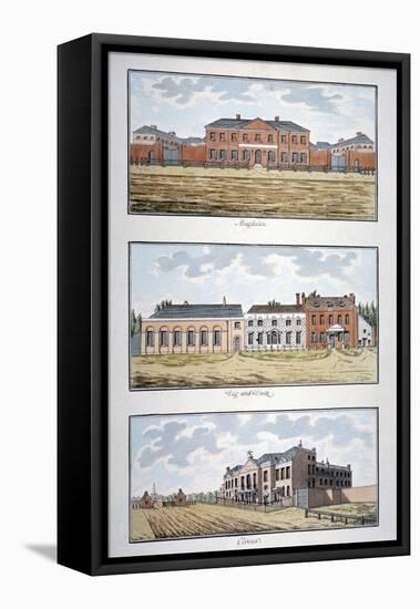 Three Buildings in St George's Fields, Southwark, London, C1790-Thomas Trotter-Framed Stretched Canvas