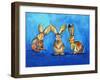 Three Bunnies-Karrie Evenson-Framed Art Print