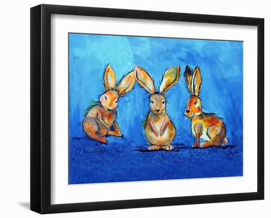 Three Bunnies-Karrie Evenson-Framed Art Print