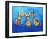 Three Bunnies-Karrie Evenson-Framed Art Print