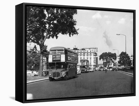 Three Buses at Once!-null-Framed Stretched Canvas