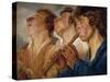 Three Buskers-Jacob Jordaens-Stretched Canvas