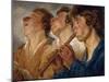 Three Buskers-Jacob Jordaens-Mounted Giclee Print