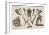 Three Butterflies and a Wasp-Wenceslaus Hollar-Framed Giclee Print