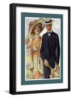 Three-Button Pleated Lapel-null-Framed Art Print