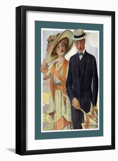 Three-Button Pleated Lapel-null-Framed Art Print