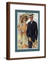 Three-Button Pleated Lapel-null-Framed Art Print