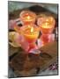 Three Candles and Rose Petals on a Table-Alena Hrbkova-Mounted Photographic Print