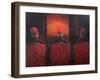 Three Cardinals, 2012-Lincoln Seligman-Framed Giclee Print