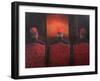 Three Cardinals, 2012-Lincoln Seligman-Framed Giclee Print