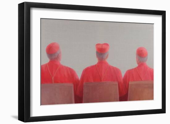 Three Cardinals II, 2012-Lincoln Seligman-Framed Giclee Print