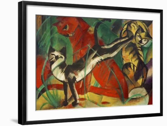 Three cats-Franz Marc-Framed Giclee Print