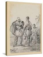 Three Caucasian Men in Conversation-Alexander Orlowski-Stretched Canvas