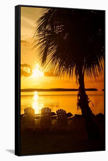 Three Chairs at Sunset - Florida-Philippe Hugonnard-Framed Stretched Canvas