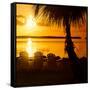 Three Chairs at Sunset - Florida-Philippe Hugonnard-Framed Stretched Canvas