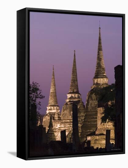 Three Chedis of Wat Phra Si Sanphet, Ayutthaya, Thailand-Michele Falzone-Framed Stretched Canvas