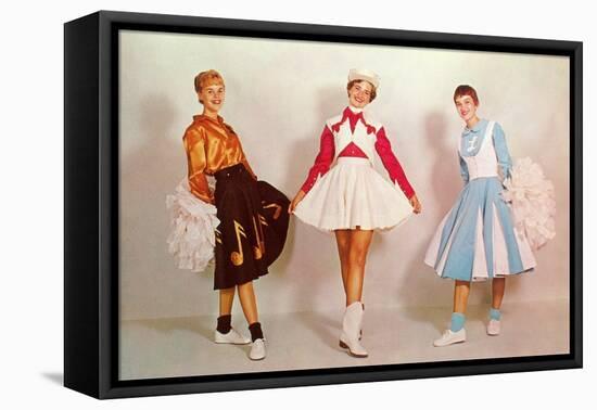 Three Cheerleaders, Retro-null-Framed Stretched Canvas