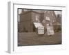 Three Cheers for B P: Relief of Mafeking is Hailed by a Patriotic British Boy in His Garden-null-Framed Photographic Print