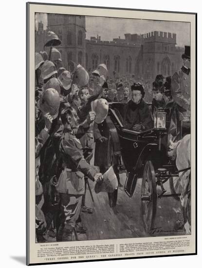 Three Cheers for the Queen, the Canadian Troops from South Africa at Windsor-Frederic De Haenen-Mounted Giclee Print