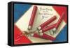 Three Cheers for the Red, White and Blue, Firecrackers-null-Framed Stretched Canvas