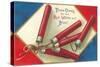 Three Cheers for the Red, White and Blue, Firecrackers-null-Stretched Canvas