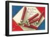 Three Cheers for the Red, White and Blue, Firecrackers-null-Framed Art Print