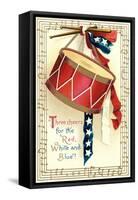 Three Cheers for the Red, White, Blue-null-Framed Stretched Canvas
