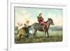 Three Child-Clowns with Burro-null-Framed Premium Giclee Print