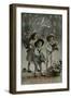 Three Children Bringing Birthday Flowers-null-Framed Art Print