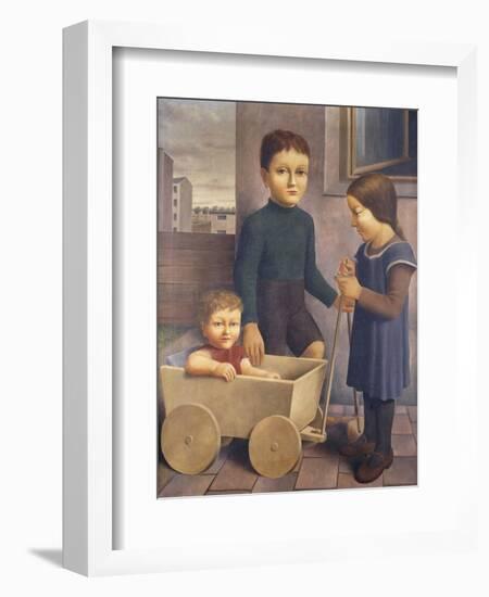 Three Children; Drei Kinder, 1926-Georg Schrimpf-Framed Giclee Print