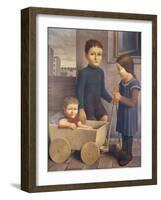 Three Children; Drei Kinder, 1926-Georg Schrimpf-Framed Giclee Print