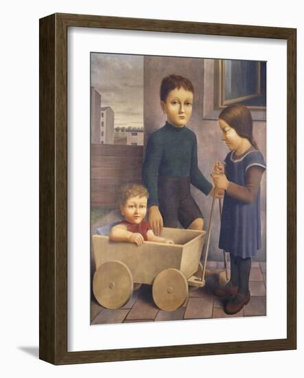 Three Children; Drei Kinder, 1926-Georg Schrimpf-Framed Giclee Print